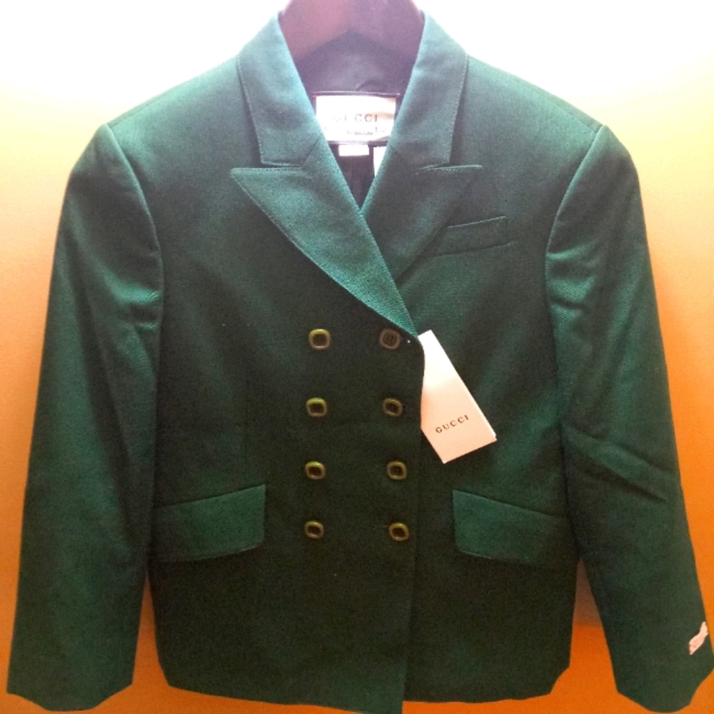 Gucci Petit mohair basilgreen womens coat